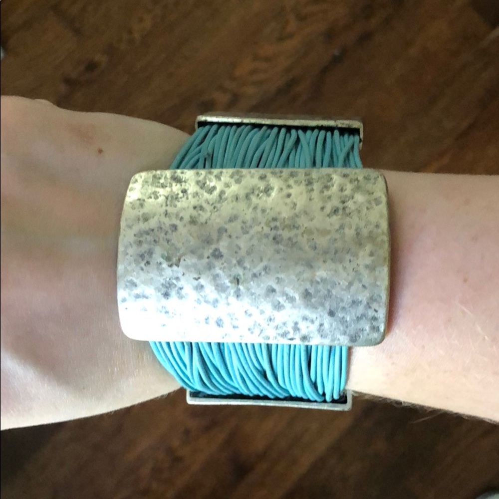 Hammered metal bracelet